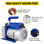 SIHAO Professional HVAC Vacuum Pump & Manifold Gauge Set — 25 Micron Deep Vacuum for  HVAC/Car AC Refrigerant Charging